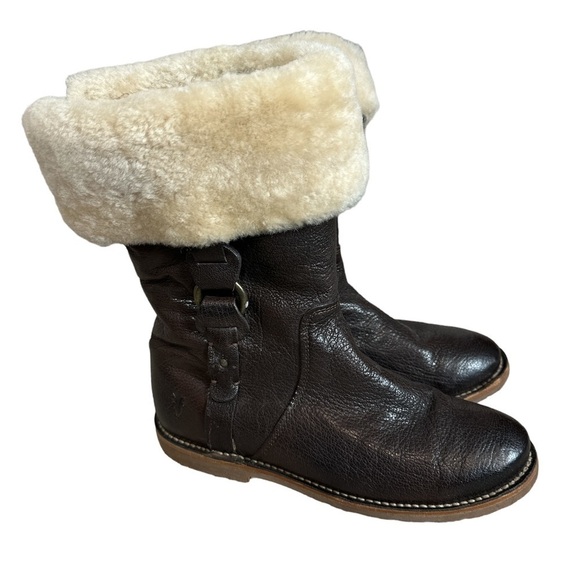 FRYE | FRYE Paige Loop Lug Boots Fur Lined - Picture 2 of 9